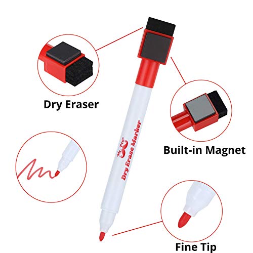 8-Pack Magnetic Dry Erase Markers - Fine Tip