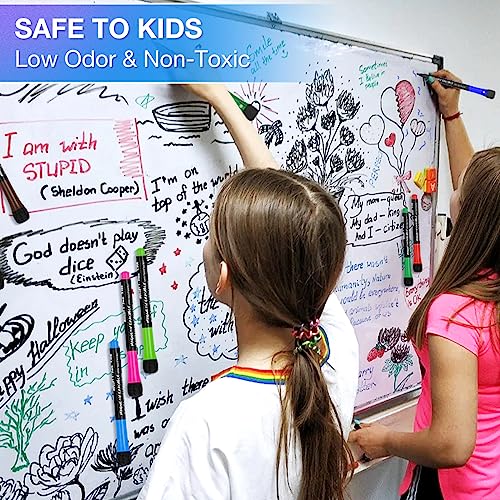 12-Color Magnetic Dry Erase Fine Point Markers