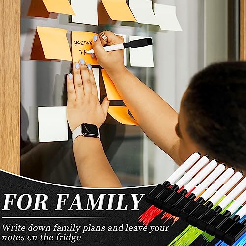 10 Black Whiteboard Marker Pens with Eraser
