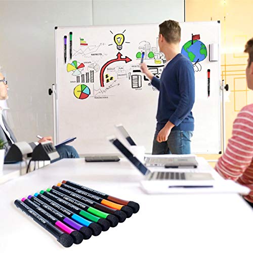 12-Color Magnetic Dry Erase Fine Point Markers