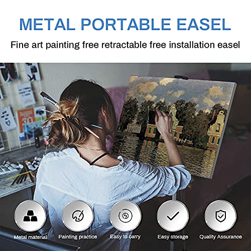 Adjustable Metal Tripod Easel for Painting Canvases