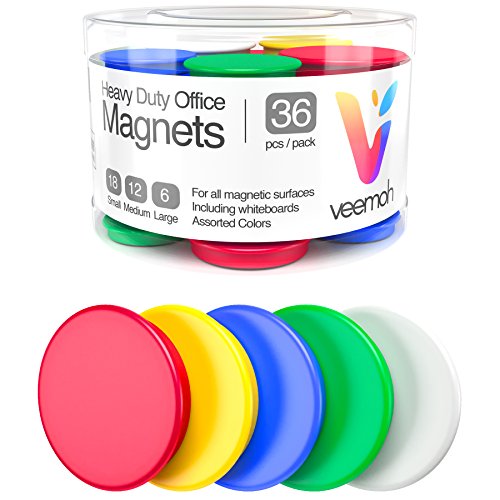 36-Piece Veemoh Magnets - Heavy Duty Set for Office