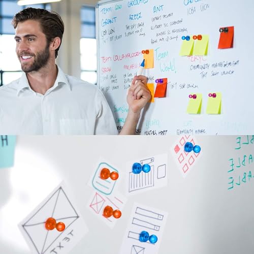 Colorful Magnetic Push Pin Magnets - 90 PCS