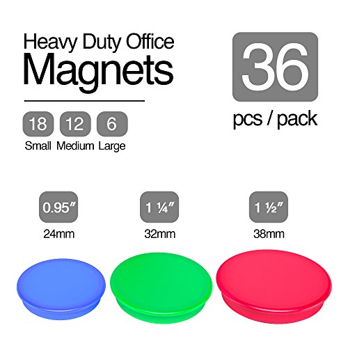 36-Piece Veemoh Magnets - Heavy Duty Set for Office