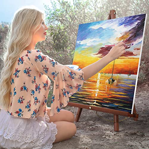 Adjustable Wooden Art Easel - Portable Floor Stand