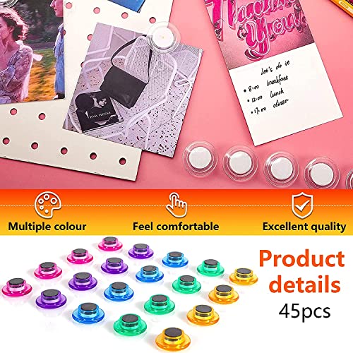 45-Pack Strong Round Magnets for Whiteboard & Fridge