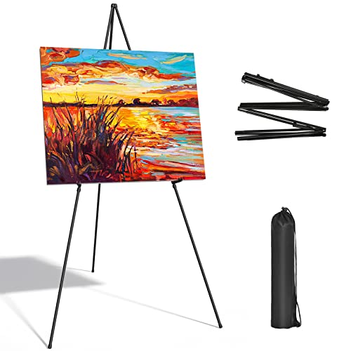 63" Adjustable Black Easel Stand for Wedding Sign