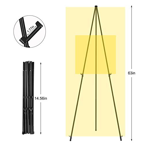 63" Adjustable Black Easel Stand for Wedding Sign