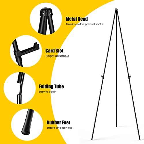 63" Adjustable Black Easel Stand for Wedding Sign