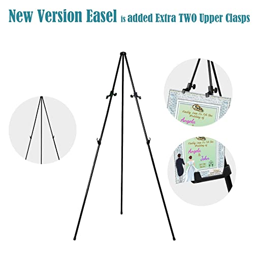 Black Metal Easels - Adjustable, Foldable - Pack of 6