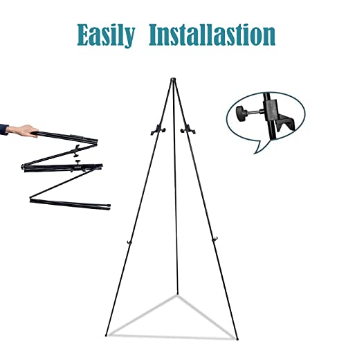 Black Metal Easels - Adjustable, Foldable - Pack of 6