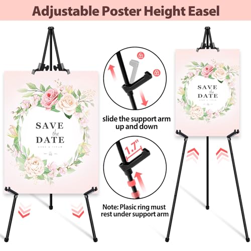 Adjustable Metal Easel Stand for Wedding Sign