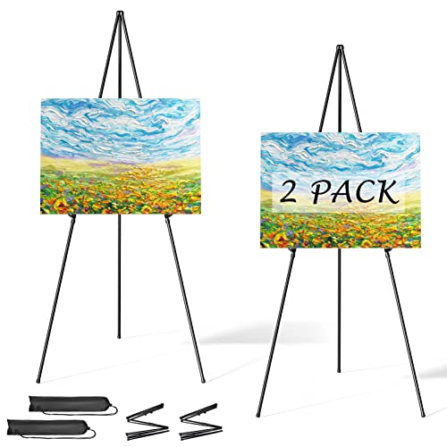 Portable 63" Easel Stand, Lightweight for Painting Canvas