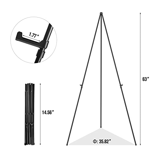 Portable 63" Easel Stand, Lightweight for Painting Canvas