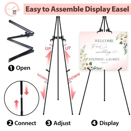 Adjustable Metal Easel Stand for Wedding Sign