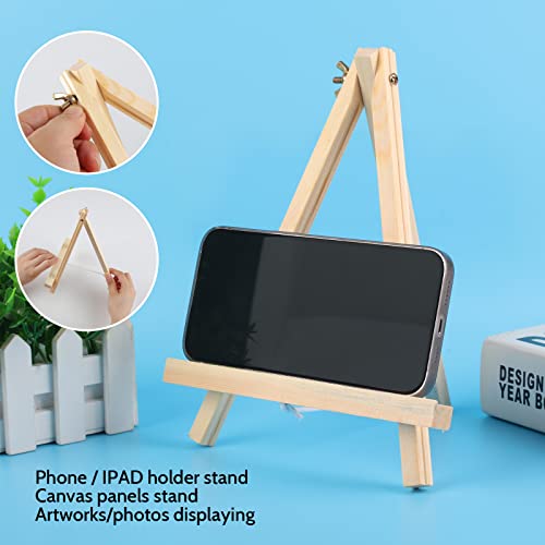 12 Wood Easels, 9" Tabletop Stand for Art
