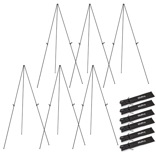 Nicpro Folding Easels - 6 Pack for Artists