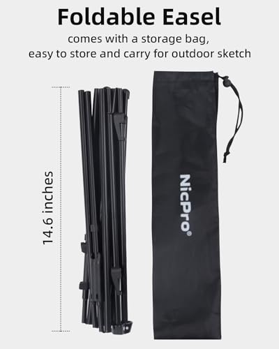 Nicpro Folding Easels - 6 Pack for Artists
