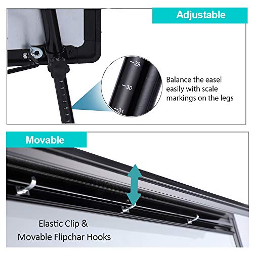 24x36" Magnetic Whiteboard Easel: Adjustable Height, Tripod Stand