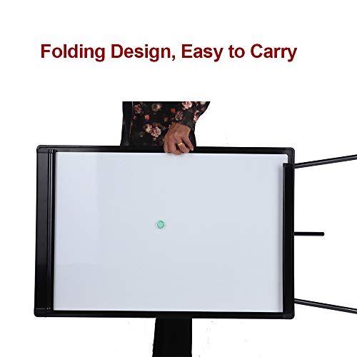 24x36" Magnetic Whiteboard Easel: Adjustable Height, Tripod Stand