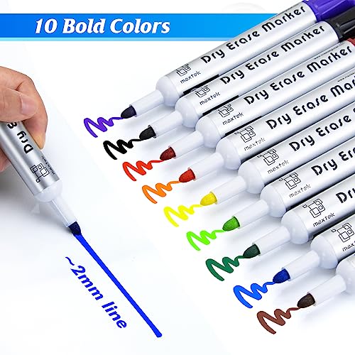 Colorful 10-Pack Bullet Tip Dry Erase Markers