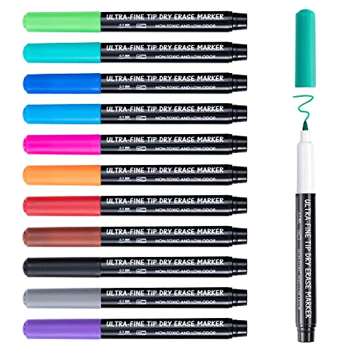 12 Pack Ultra Fine Tip Dry Erase Markers