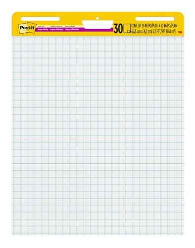 Large White Grid Stick Flip Chart Paper