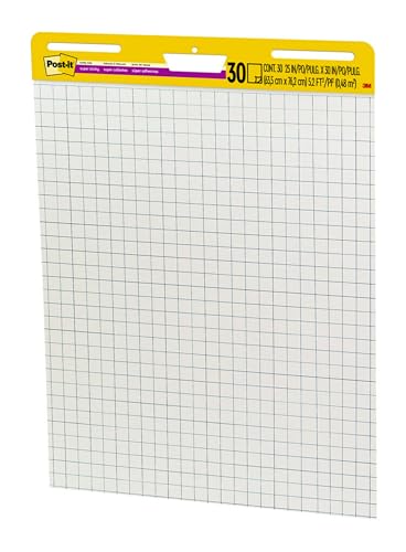 Large White Grid Stick Flip Chart Paper