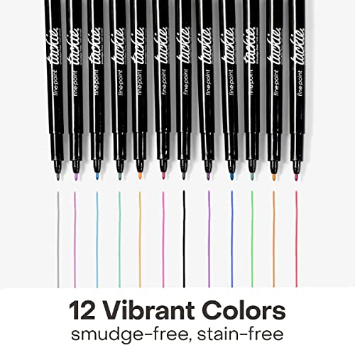 (Smudge Free | Wet Erase | Fine Point | 12 Colors)