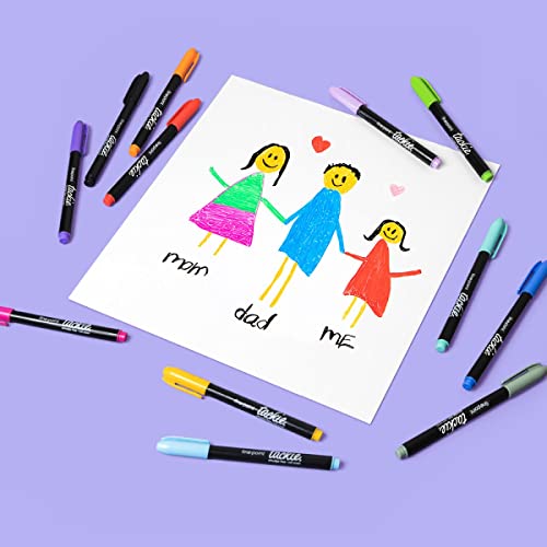 (Smudge Free | Wet Erase | Fine Point | 12 Colors)