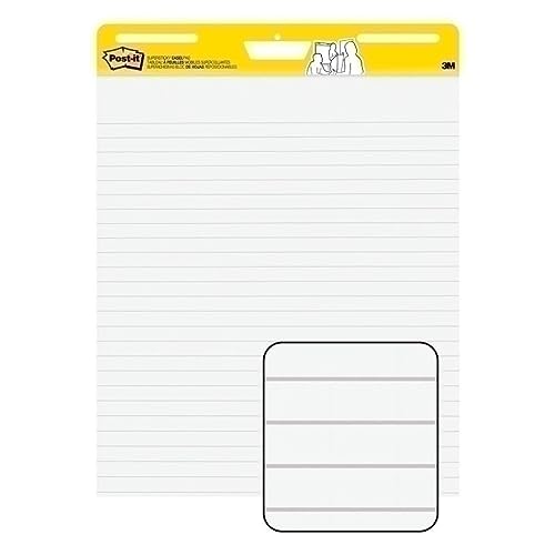 Lean Six Sigma Training Easel Pad, Lined, 30 Sheets