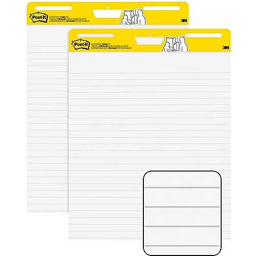 Lean Six Sigma Training Easel Pad, Lined, 30 Sheets