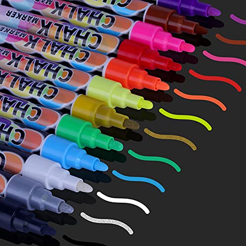 12 Colors Erasable Chalk Markers for Lean Six Sigma