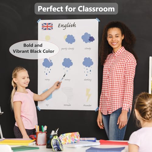 6-Pack Fine Tip Black Dry Erase Markers - Essential for Lean Six Sigma Training