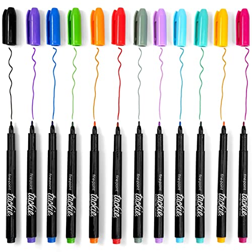 (Smudge Free | Wet Erase | Fine Point | 12 Colors)