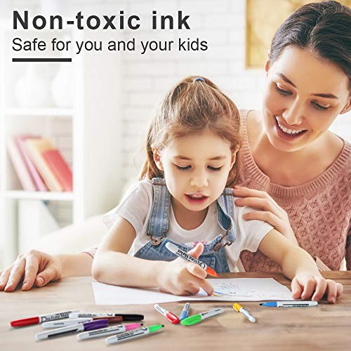 12-Pack of Low Odor Fine Whiteboard Markers, 10 Colors