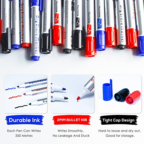 12 Count Low-Odor Whiteboard Markers for School & Office