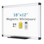 18x12 Inch Magnetic Whiteboard with Eraser, Markers, Magnets