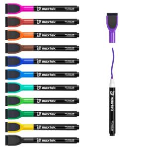 12 Color Fine Tip Whiteboard Markers& Eraser