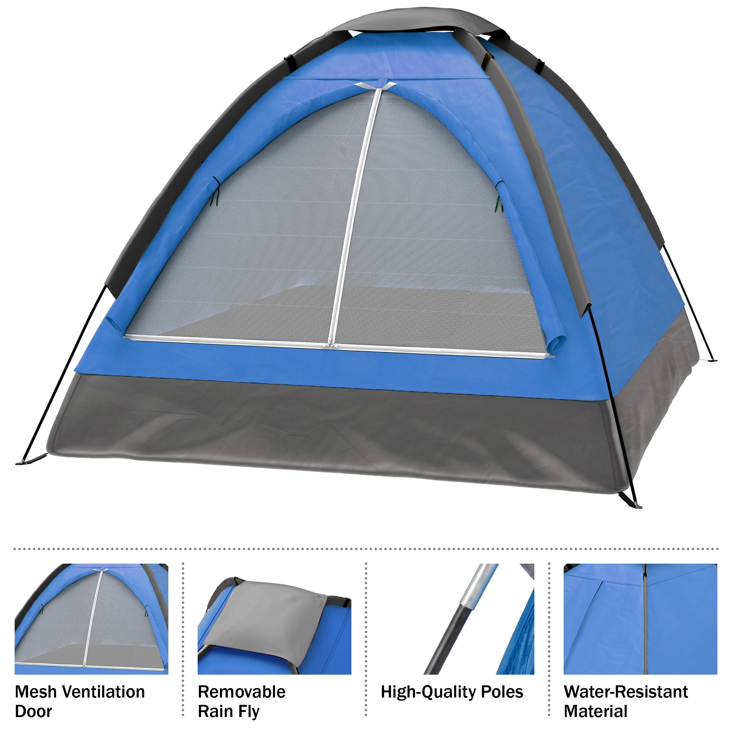 Lightweight 2 Person Camping Tent with Rain Fly