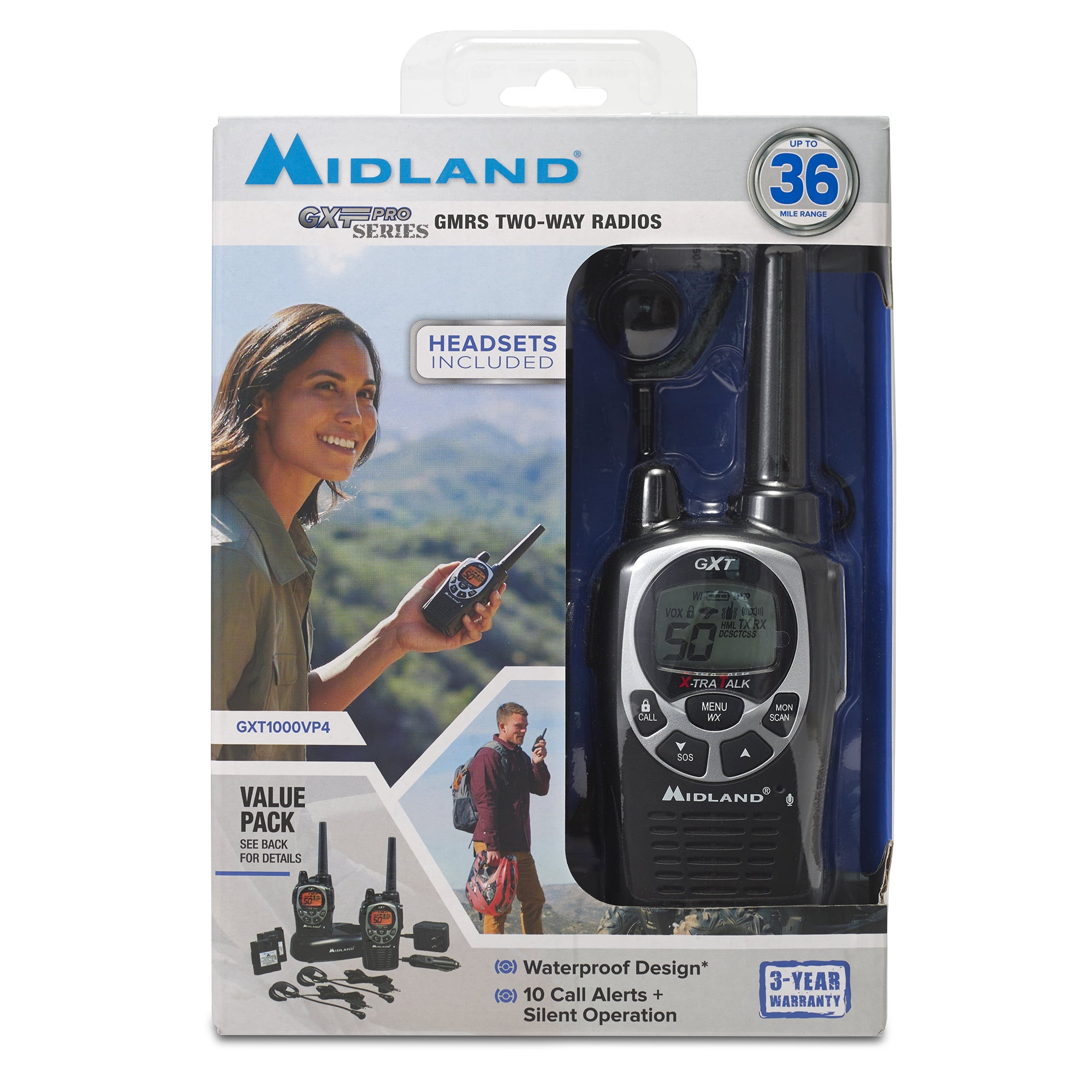 Waterproof Long Range Two-Way Radio with Privacy Codes