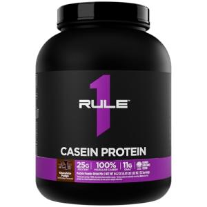 Rule1 R1 Casein Protein Chocolate Fudge, 1.8 kg