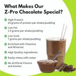 Low-calorie chocolate protein pudding/shake mix