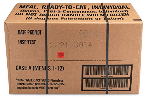 Military MREs: 12ct Case, Menus 1-12