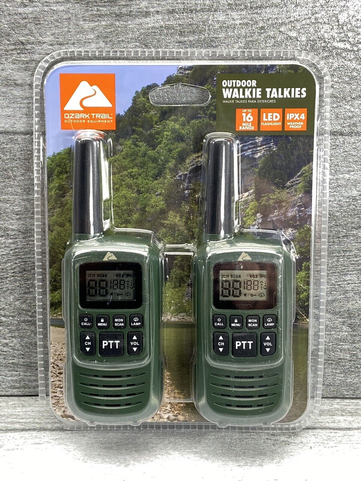 Green Walkie Talkie, 22 Channels, IPX4
