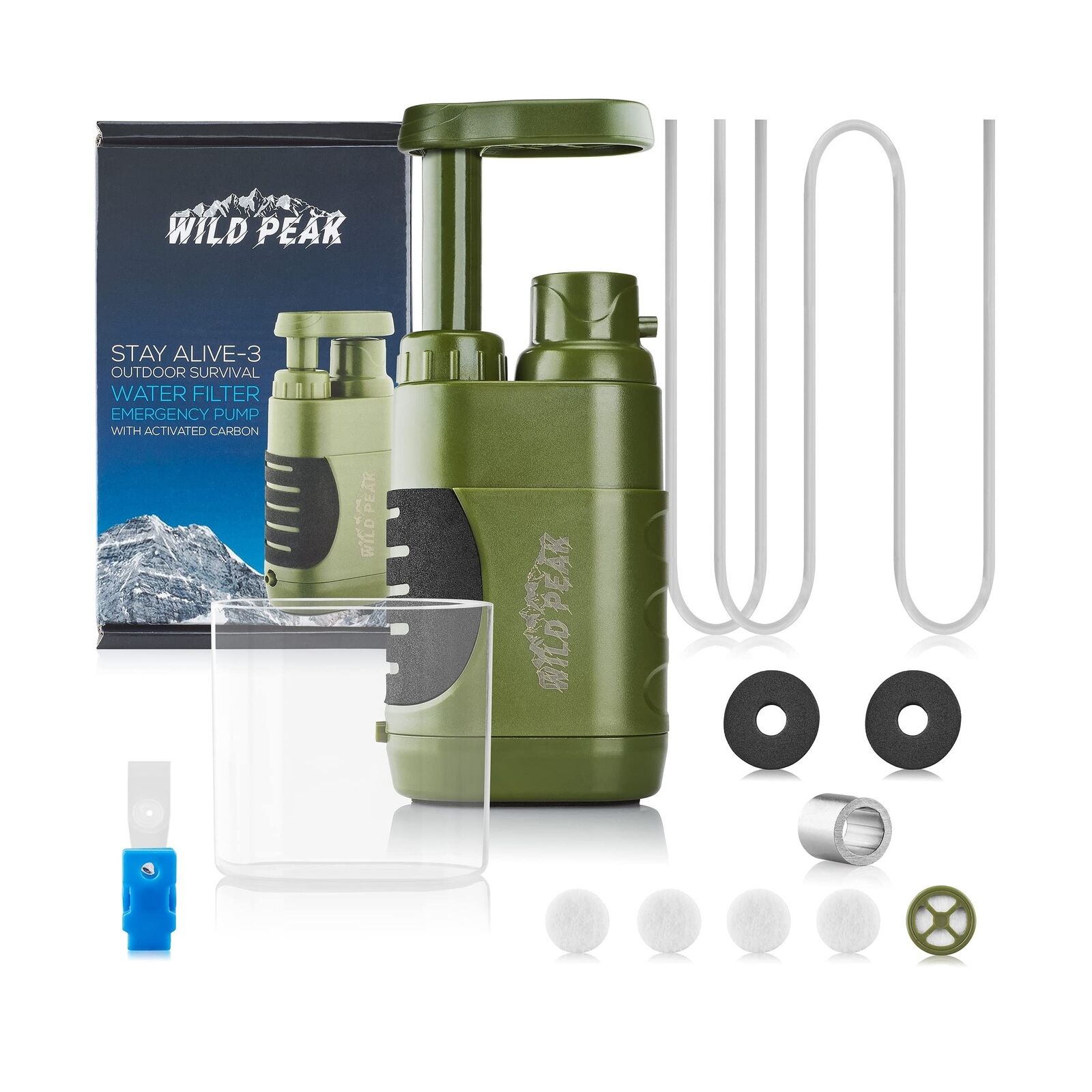 Wild Peak Outdoor Tactical Water Filter Pump