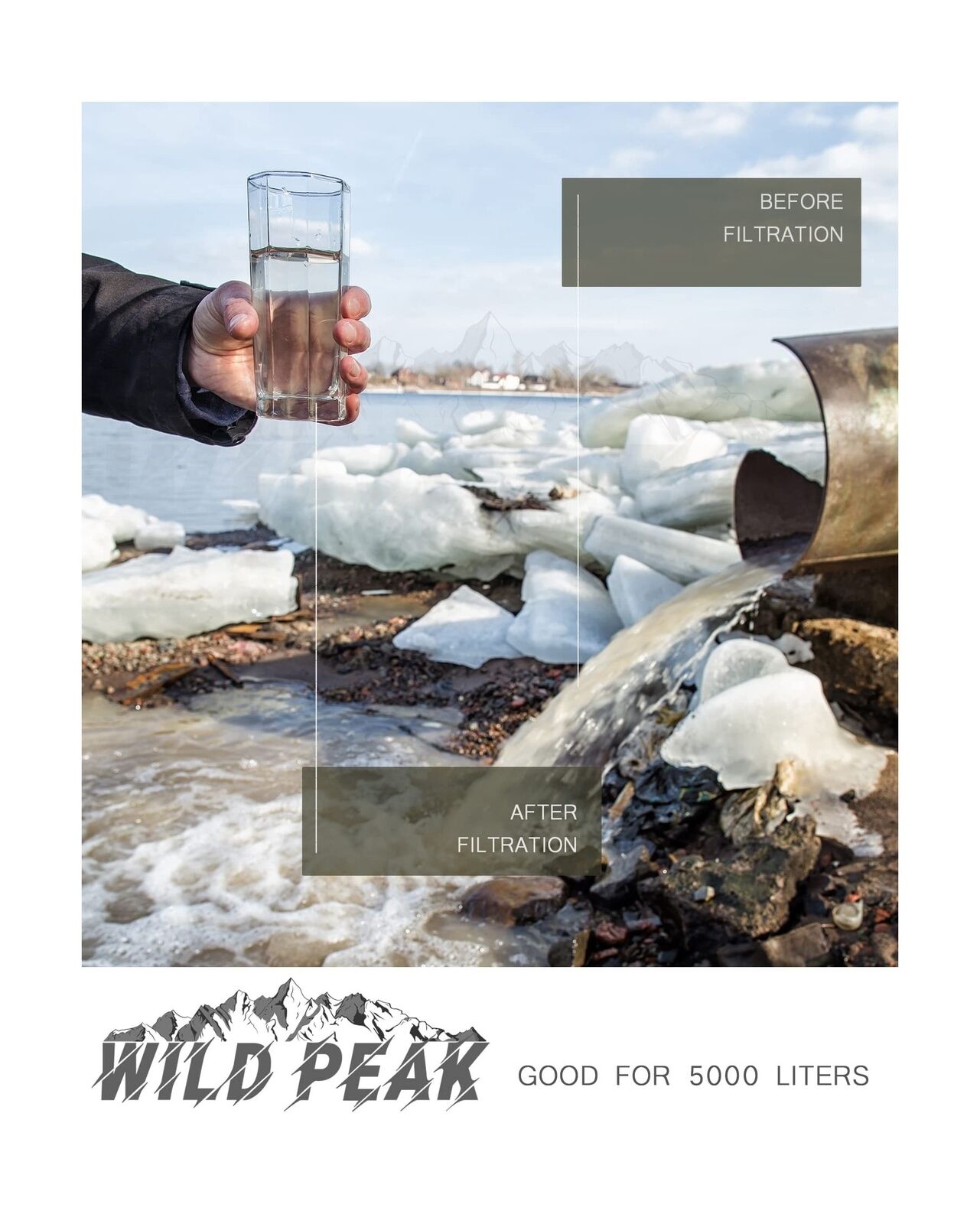 Wild Peak Outdoor Tactical Water Filter Pump