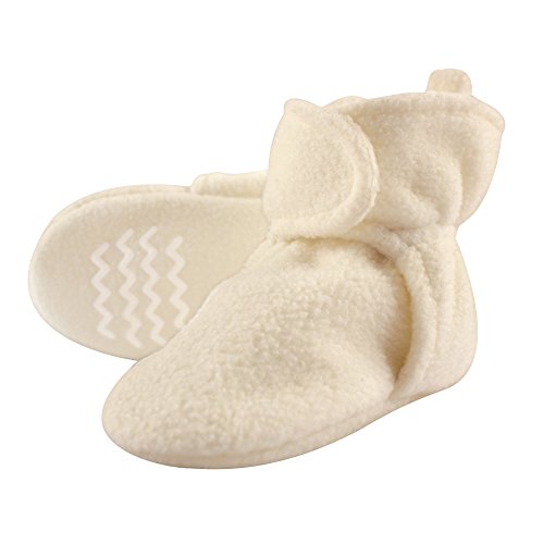 Hudson Baby Cozy Fleece Booties, Cream, 0-6 Months