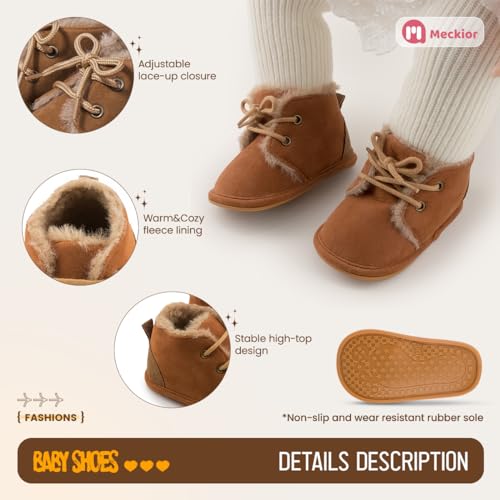 Cozy Velvet Baby Booties with Anti-Slip Sole