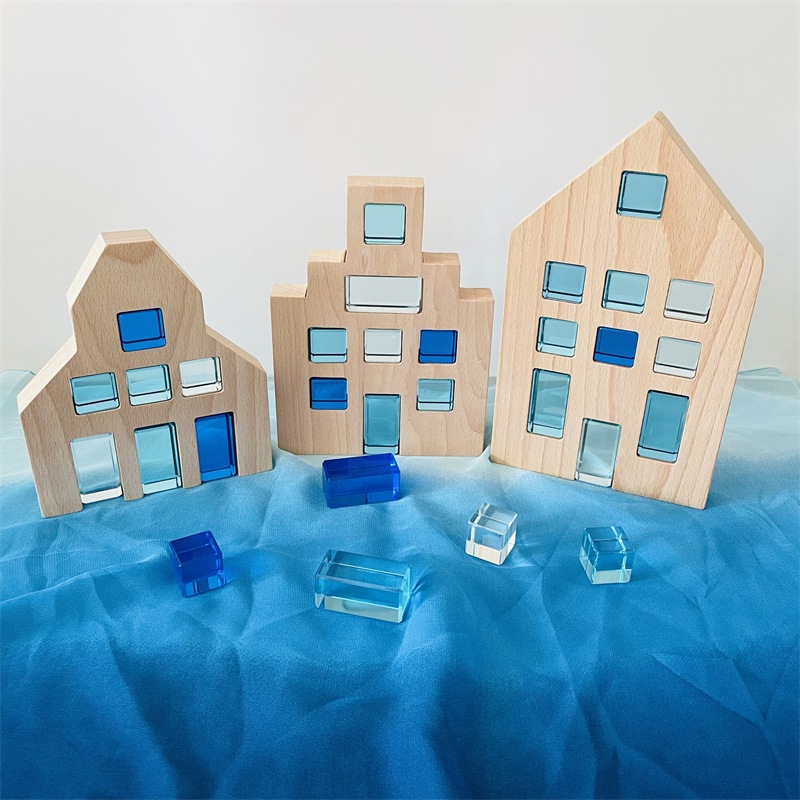 Acrylic Cubes: Montessori Learning Stacking Toys